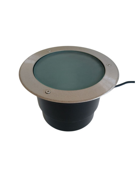 Lanzini 63502 Doha INOX Spot encastré au sol E27 25W IA, 75W PAR 30